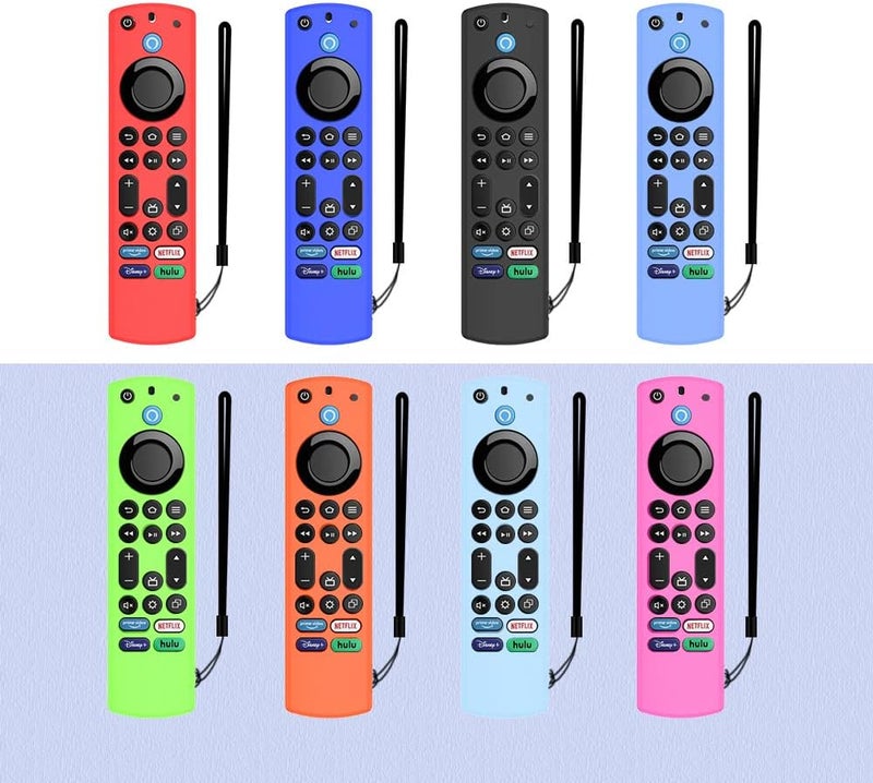 FiiMan Voice Remote Cover, Silicone Remote Cover Case Compatible with Toshiba/Insignia Firetv Omni Series or TV 4-Series, Lightweight Anti Slip Shockproof Remote Cover Case with Lanyard (Green Glow) - Image 5